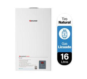 Calefont ionizado tiro natural 16 litros gas licuado Templatech Splendid