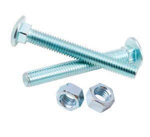 Perno Coche 5/16 x 6'' zincado con tuerca 4 unidades Imporper