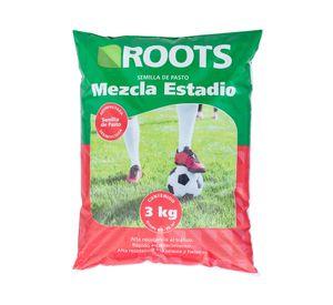 Semilla corriente desinfectada mezcla pasto estadio x3 kg Roots garden