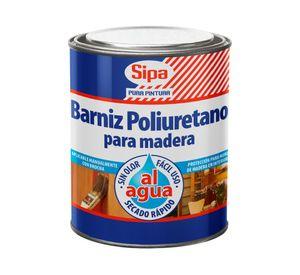 Barniz al agua 800 ml Poliuretano transparente semi brillante Sipa