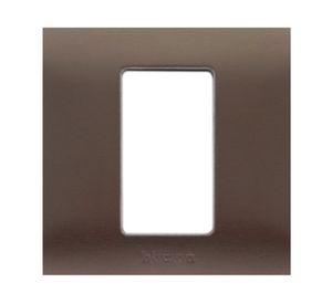 Placa 1 módulo aluminio Bticino
