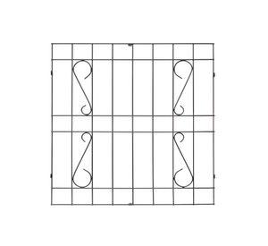 Protección Ventana Barra Acero Negro 100x100 cm