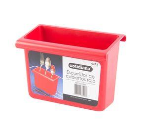 Escurridor cubiertos rojo Cotidiana