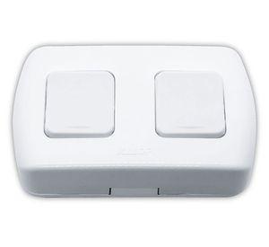 Interruptor 2 puntos tekna 10a 250v blanco Kalop