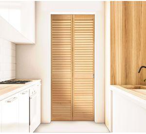 Set Puerta de clóset celosía plegable 70x200 cm Pino Radiata