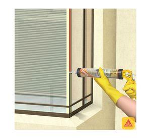 Sellador de silicona acética 280 ml Sikasil E negro Sika