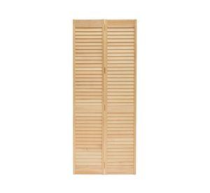 Set Puerta de clóset celosía plegable 100x200 cm Pino Radiata