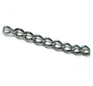 Cadena 1 metro eslabón torcido 3.5 mm cromado Imporper