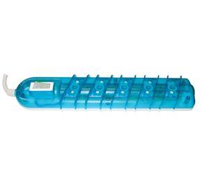 Alargador con interruptor 3 mt 250 volt azul 3 mt Rittig