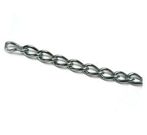 Cadena 1 metro eslabón torcido 2 mm cromado Imporper