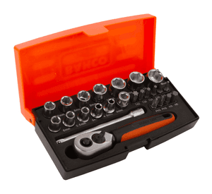 Mini set dados 1/4'' 25 piezas Bahco