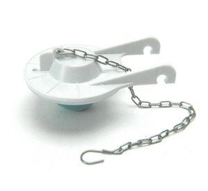 Flapper tapón estanque wc plástico blanco con cadena Corsovalv