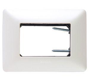 Placa 3 módulos matix gris perla Biticino