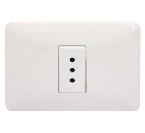 Enchufe hembra 2 p+t simple blanco armad matix Bticino