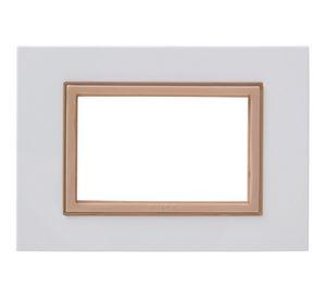 Placa 4 x 2'' zen colors 3 módulos marrón Kalop
