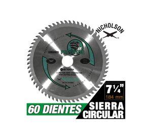 Disco sierra circular 7 1/4'' 60 dientes Nicholson