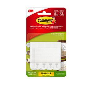Tiras para colgar cuadros Pack Pequeño y Mediano 14 pares blanco
