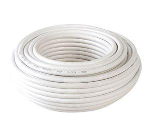 Cable coaxial 20 mt rg 6 blanco rollo Electromex