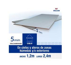 Plancha fibrocemento 5x1200x2400 mm Volcanboard Volcán
