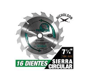 Disco sierra circular 7 1/4 16 dientes Nicholson