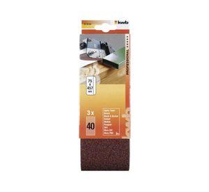 Banda de lija 3x18'' grano 40 pack 3 unidades KWB