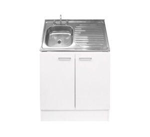Mueble base lavaplatos 80 cm ED 2 puertas blanco Mobikit