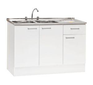 Mueble base lavaplatos ED 3 puertas 1 cajón blanco Mobikit