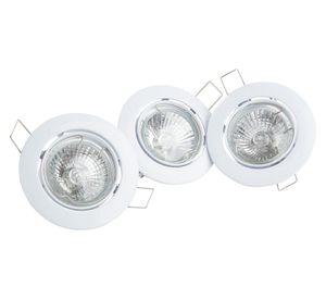 Kit foco GU10 8.4 cm Basculante blanco 3 unidades ByP