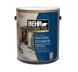 Esmalte al agua 1 galón Premium Plus blanco satín Behr