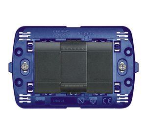 Placa semiarmada interruptor 16A 9/24 antracita Bcitino