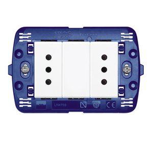 Toma doble semiarmada 10a 250v Bticino