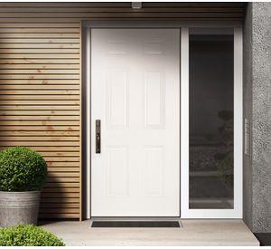Puerta metálica Sinfonía blanco 75x200 cm