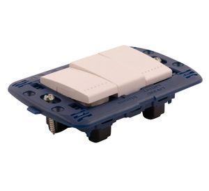 Placa semiarmada interruptor doble 9/12  blanco Bticino