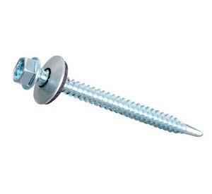 Tornillo autoperforante hexagonal con golilla goma 12x2 1/2'' blister 5 unidades Imporper