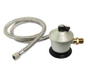 Kit regulador+flexible metal 1 mt hizq 3/8 Comisa