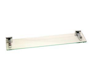 Repisa cristal Bari cromo 50 cm