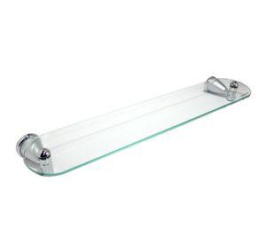 Repisa cristal Nepal satín/cromo 50 cm