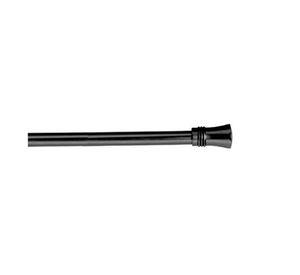 Barra extensible doble 120-210 cm tope negro
