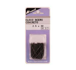 Clavo 2,5x40 mm acero 30 unidades Mamut