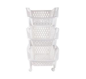 Carro organizador 3 niveles dispensero real blanco Reyplast