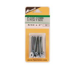 Perno cocina 5/32x2 + tuerca + golilla 6 unidades Mamut