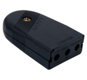 Enchufe hembra 2 b+tierra súper negro Kalop