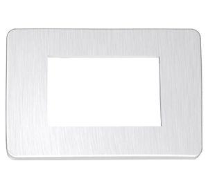 Tapa triple Orión aluminio/gris Schneider