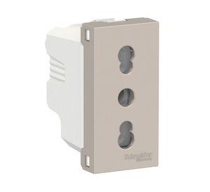 Módulo tomacorriente 10/16A 2P+T Orión beige Schneider