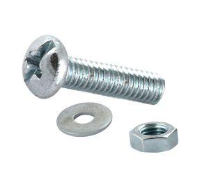 Perno cocina ranura combinada 1/8x1/2'' zincado 50 unidades Imporper