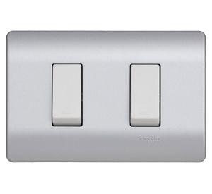 Placa armada interruptor 16A 9/15 Génesis lien Schneider
