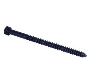 Tornillo tirafondo 5/16''x5'' pavonado x15 unidades Imporper.