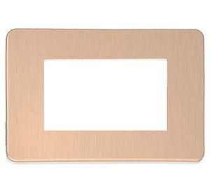 Tapa triple Orión magma cobre/blanco Schneider