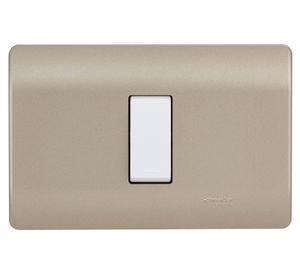Placa armada interruptor 16A 9/24 Génesis millan Schneider