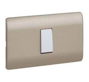 Placa armada interruptor 16A 9/24 Génesis millan Schneider